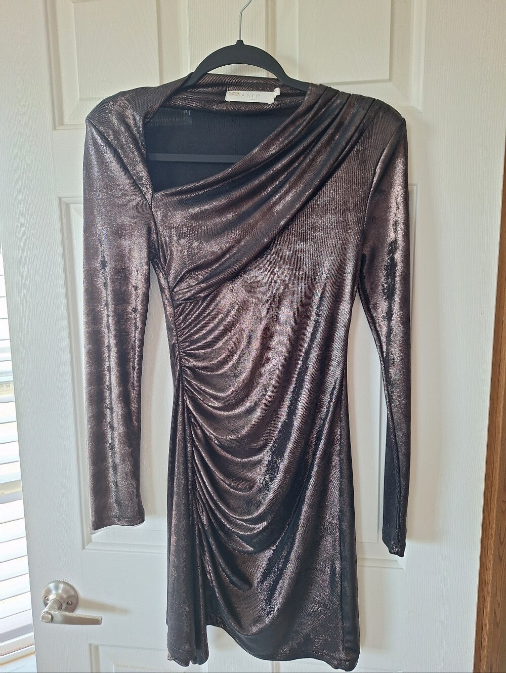 Anthropologie ASTER Brown Metallic Dress Small